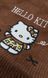 Сумка Вельветова hello kitty Коричнева 618 фото 3