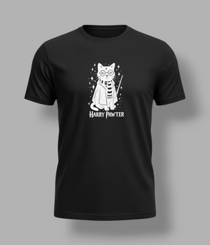 Футболка Чорна з принтом Harry Pawter 4008 фото