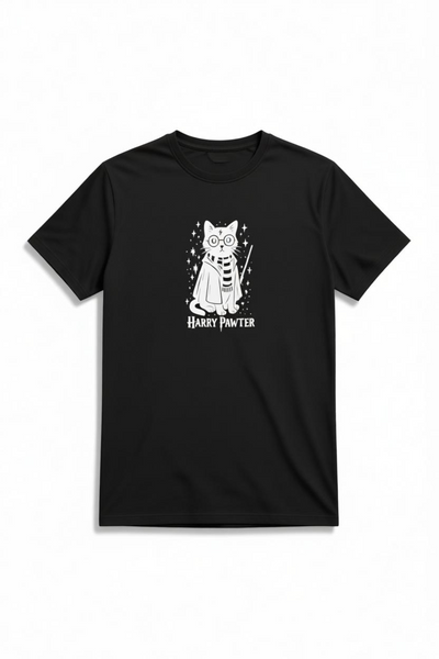 Футболка Чорна з принтом Harry Pawter 4008 фото